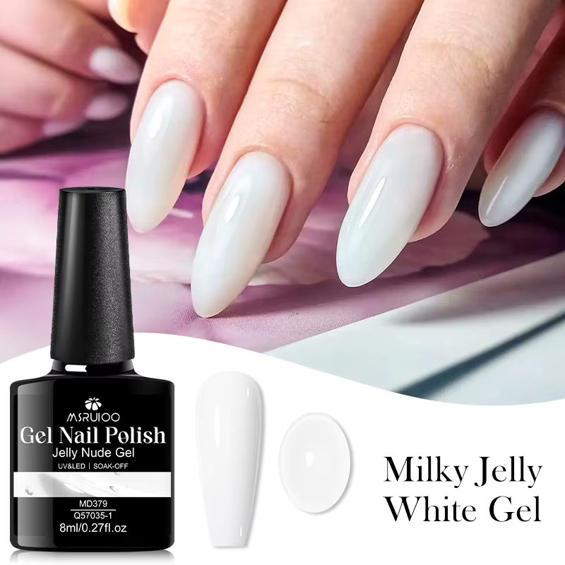 MSRUIOO Jelly Milky White Gel-Nagellack, 8 ml, glänzend - Bild 3