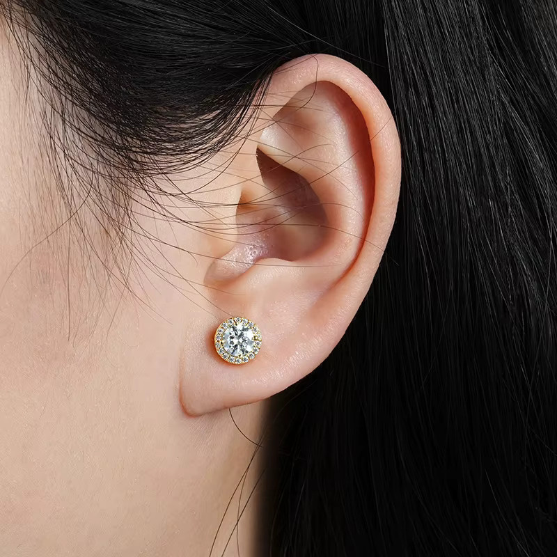 Ohrstecker Moissanit, 14K Gold Filled, Damen - Bild 2