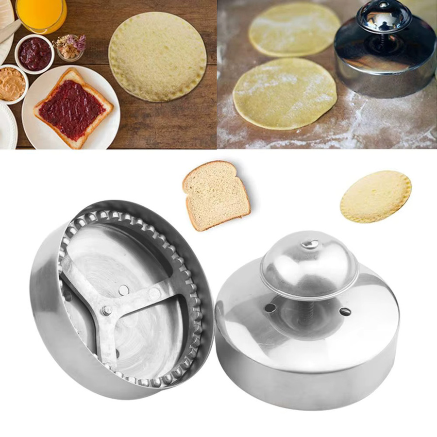 Runder Cookie Cutter aus Edelstahl in Silber zum Ausstechen von Gebäck und Fondant - Bild 2