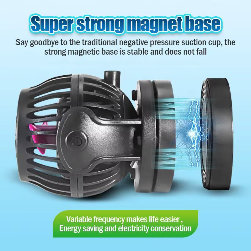 Jebao Jecod MOW Serie Intelligente DC-Wellenmacherpumpe mit 3D-Rotationswinkel und WLAN für Riff-Salzwasser-Aquarien, Schwarz - Bild 3