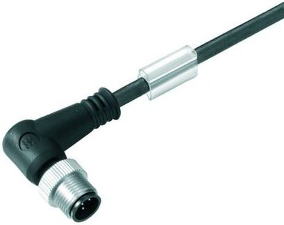 Weidmüller Sensor-Aktor-Steckverbinder M12 Stecker gewinkelt, 3-polig, schwarz, 5,00 m - Bild 1