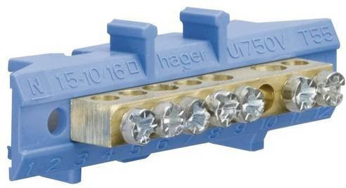 Hager KM07N Klemme aus Messing in Blau - Bild 1