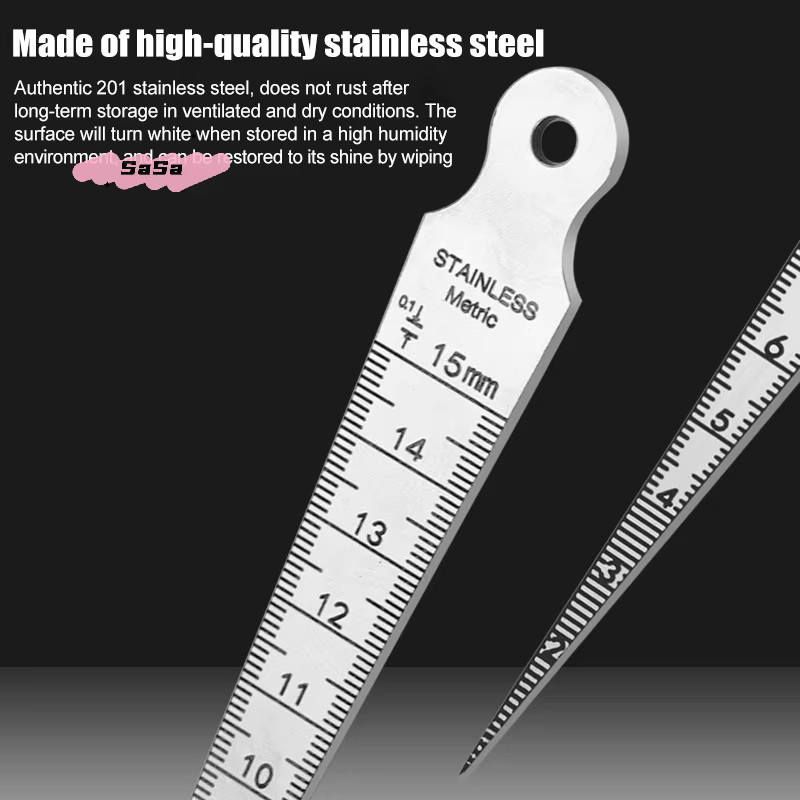 NCVHRT Kegel-Fühler aus Edelstahl als Messwerkzeug für den Innendurchmesser von 1 bis 15 mm in Silber - Bild 3