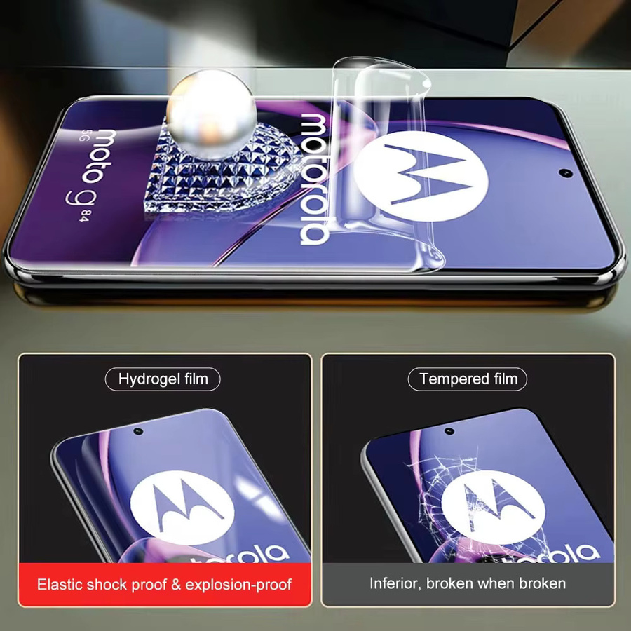 3er-Pack HD Hydrogel Displayfolie für Motorola G06 G24 G57 Moto G54 5G Power G86 G67 Power 5G, transparent - Bild 3