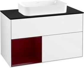 V&B Waschtischunterschrank Finion in Weiß, Breite: 100 cm, Tiefe: 60,3 cm - Bild 1