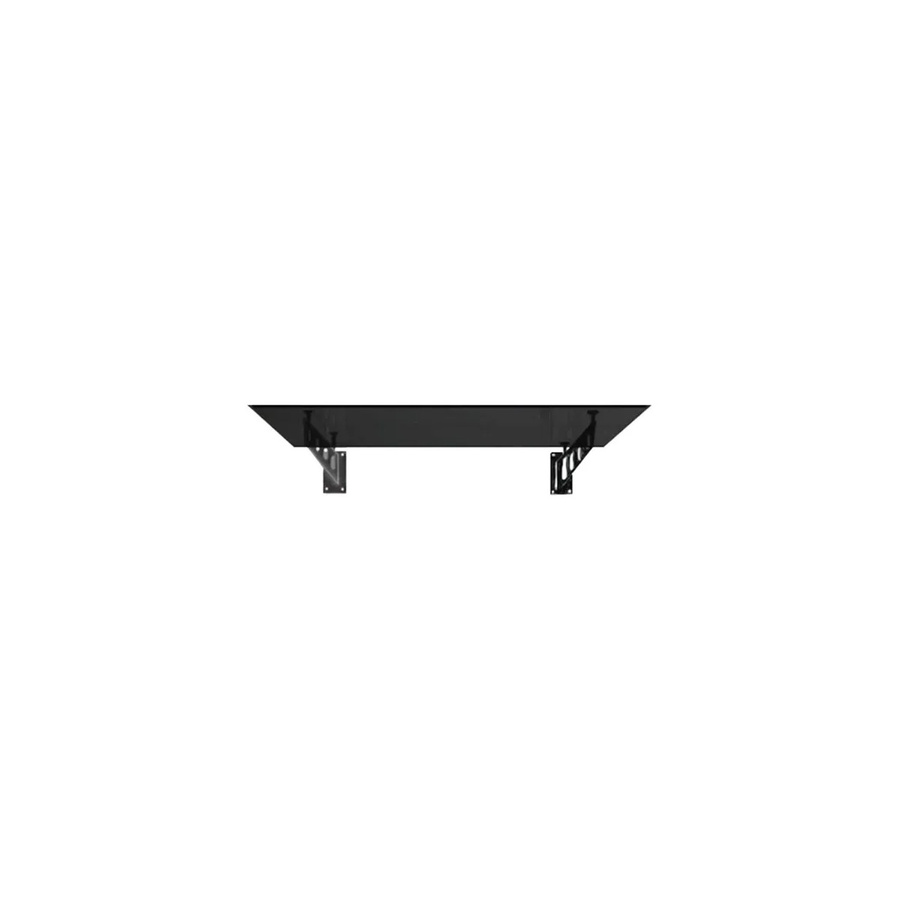 Glasvordach Glaszentrum Hagen S inklusive Halterung, Farbe Anthrazit RAL 7016, Grauglas, B: 120 cm, T: 90 cm - Bild 2
