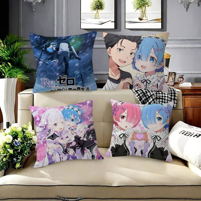Re Zero Anime Kissenbezug quadratisch für Sofa und Bett - Bild 1