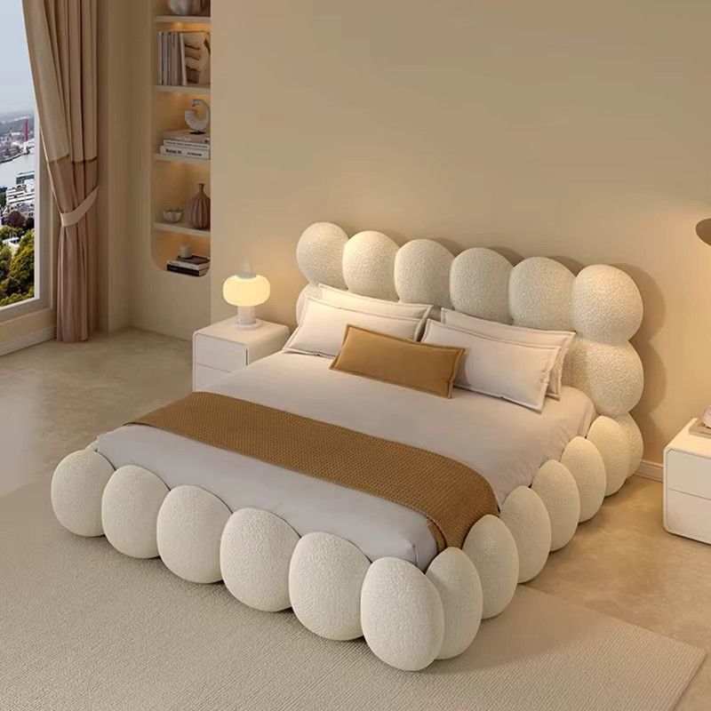 OEING Beauty Cream Cloud-Bett in Weiß mit Polsterung, minimalistisches Design, B/T/H: 200 x 150 x 150 cm - Bild 2
