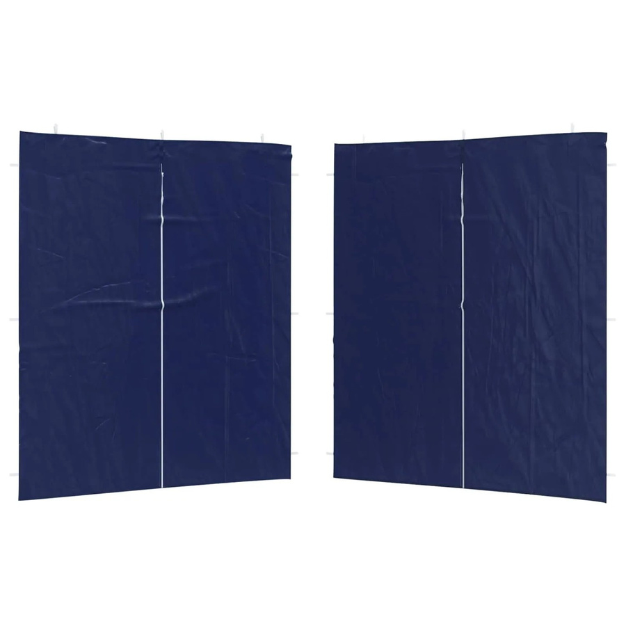 vidaXL Party Zelt Seitenteile 2er Set Blau aus PE und Stahl B: 200 cm, H: 195 cm - Bild 2