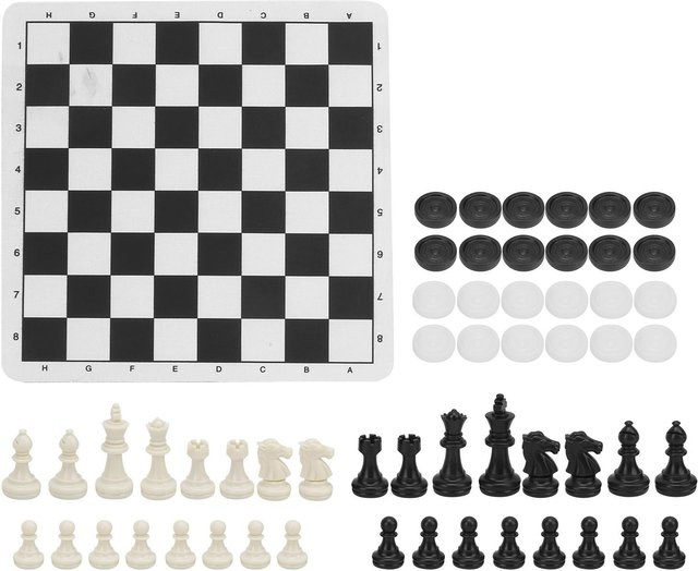 Fishine 2in1 Internationales Schach Dame Set, Weiß - Bild 1