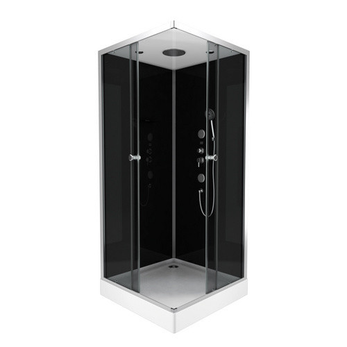 Aurlane Komplettdusche Black Square in Schwarz und Transparent, B/T/H: 90 x 90 x 215 cm - Bild 4