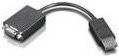 Lenovo VGA-Kabel DisplayPort 1.1a auf HD-15, Schwarz, Länge: 20 cm - Bild 1