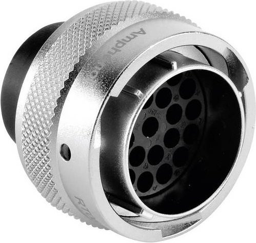 Amphenol RT0618-23PNH Rundstecker Stecker gerade aus Metall in Silber, Serie RT360 mit 23 Polen - Bild 1