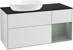 V&B Waschtischunterschrank Finion mit Wandbeleuchtung, Weiß lackiert, Breite: 120 cm, Tiefe: 50,1 cm, Höhe: 50,1 cm - Bild 1