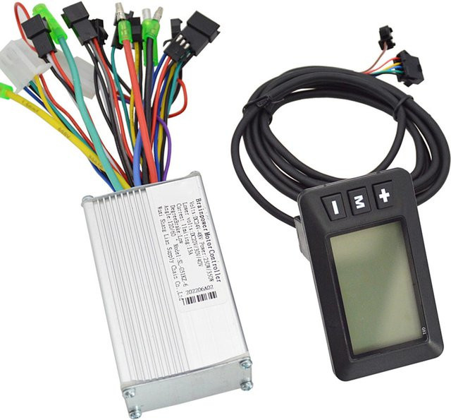 Elektrofahrrad Motor Controller Kit mit LCD Display Panel in Schwarz von shoemst für 24V 36V 48V 60V mit 250W 350W Leistung - Bild 1