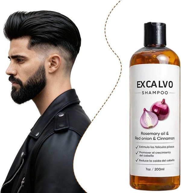 EXCALVO Anti-Haarausfall-Shampoo, 200 ml, Rosmarinöl & Rote Zwiebel - Bild 1