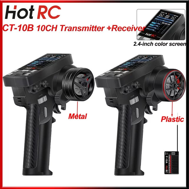 HOTRC CT10B Fernbedienung, Metall, Kunststoff, Schwarz - Bild 1