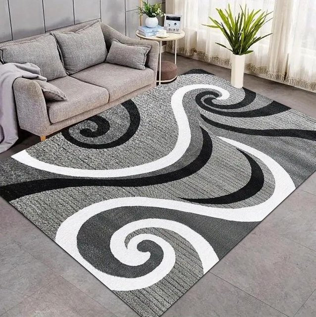 Moderne Bodenmatte Lodestar in Grau mit floralem Design, rutschfest und pflegeleicht, B/T: 40 x 60 cm - Bild 1