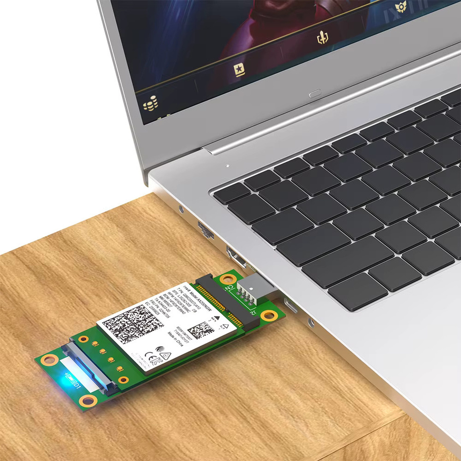 T.F.SKYWINDINTL Mini-PCI-E-zu-USB-Adapter mit SIM-Kartensteckplatz für WWAN/LTE-Module in Grün - Bild 3