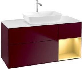 V&B Waschtischunterschrank Finion in Weiß lackiert, Breite: 120 cm, Tiefe: 50,1 cm, Höhe: 50,1 cm - Bild 1