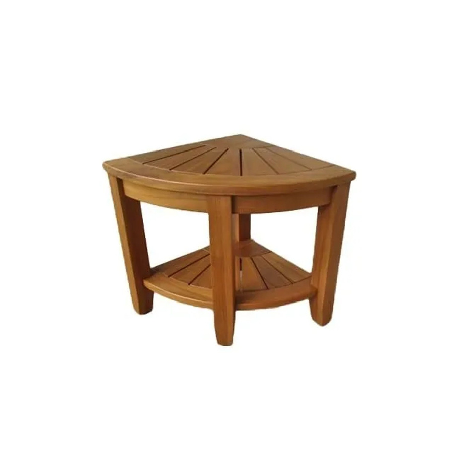DELUKE Gartentisch NICO Eck-Terrassentisch aus Teakholz in Natur Braun, B/T/H: 40 x 40 x 44 cm - Bild 2