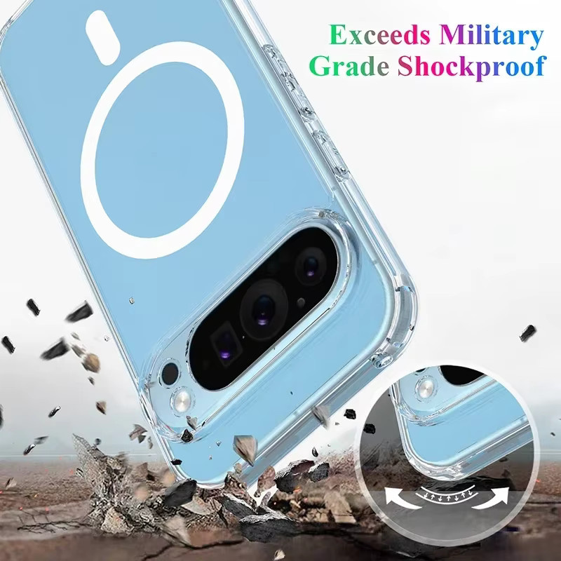 MagSafe Magnetische Hülle für Google Pixel 10 Pro XL 9 8 7 Ultra Slim Crystal Transparente TPU Schutzhülle - Bild 5