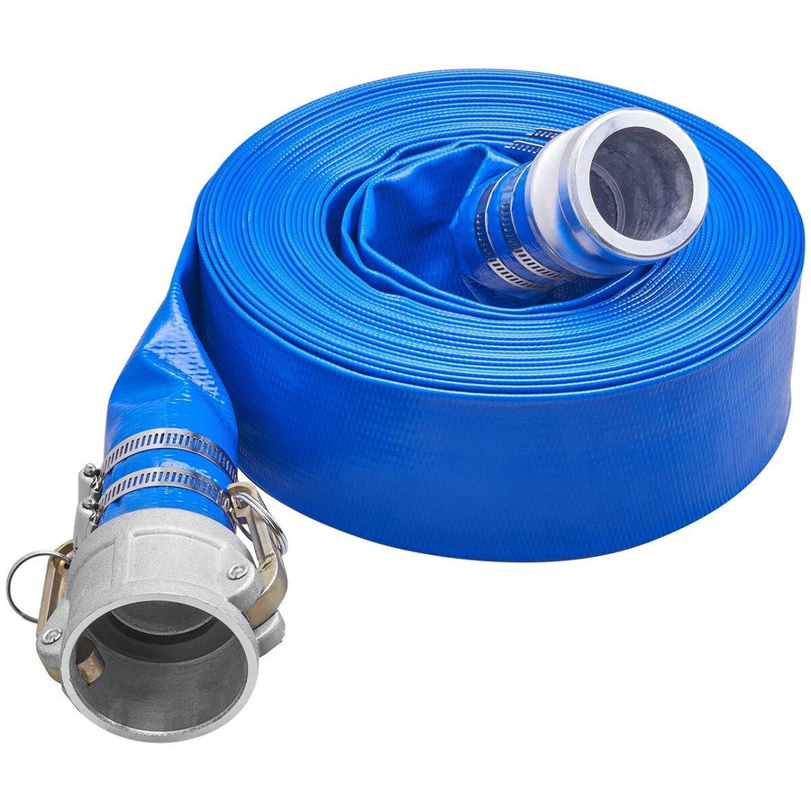 Buying Solutions MB Rückspülschlauch aus blauem PVC mit Aluminium-Camlock C & E-Anschlüssen, Durchmesser: 5,08 cm, Länge: 15,24 m - Bild 7