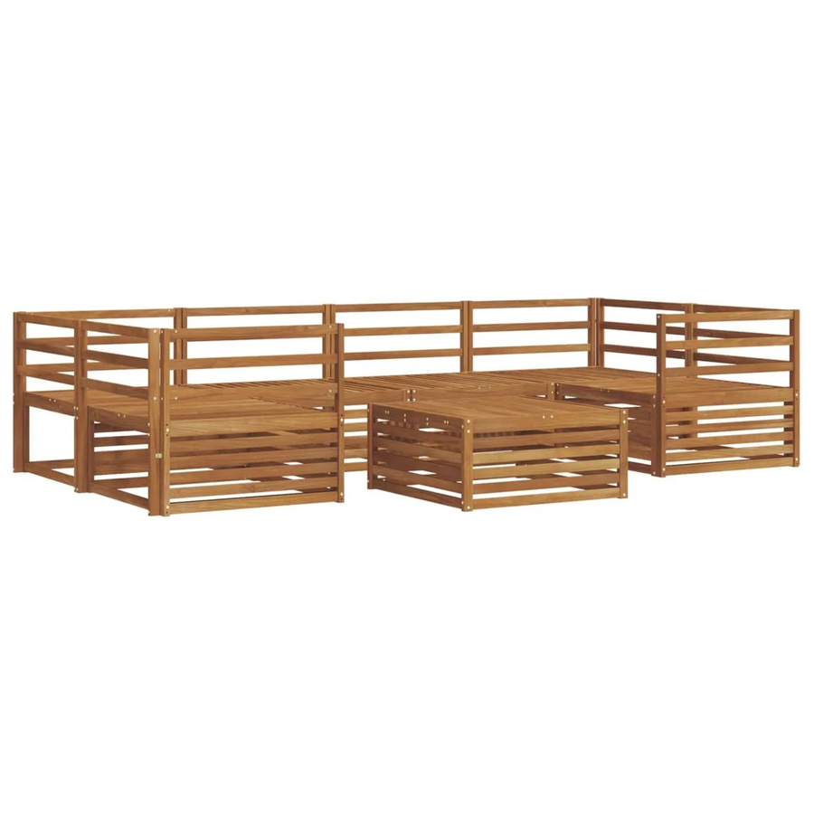 vidaXL Outdoor-Sofagarnitur 7-teilig aus Akazienholz in Braun - Bild 2