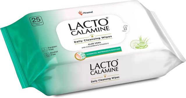 Lacto Calamine Reinigungstücher, Aloe Vera, Vitamin E, 25 Stück - Bild 1