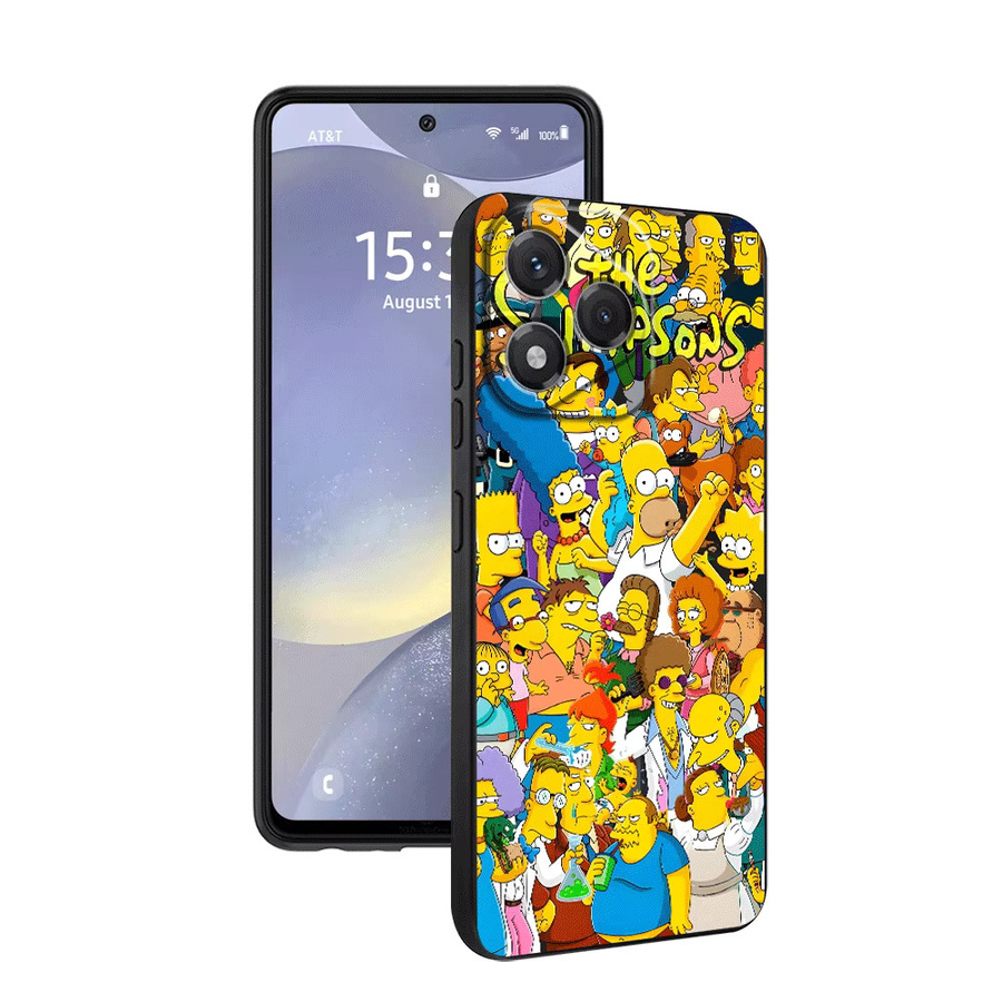 Die Simpsons Cartoon Handyhülle in Schwarz für Honor 200 400 Lite 8X X6 70 90 Magic5Lite X8 X9a X5b X7 - Bild 4