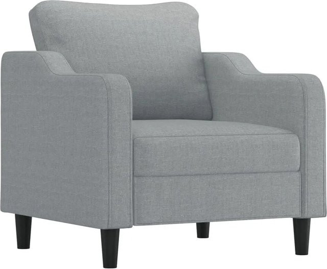 vidaXL Sessel Hellgrau mit Stoffbezug und Armlehnen - Bild 1