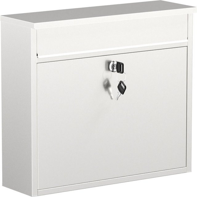 Wiltec Briefkasten V13 aus Edelstahl mit Schloss, B/H/T: 36 x 11,5 x 32 cm - Bild 1