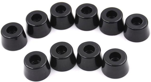 10 Stück Mihout Konische Einbau Gummi Füße Stoßstangen Pads in Schwarz, B: 21 mm, T: 15 mm - Bild 1