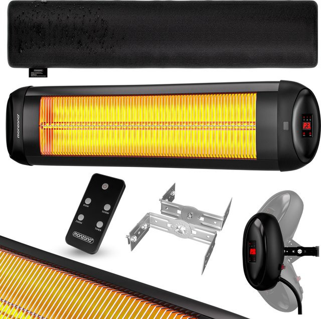 Heizstrahler Monzana MZH2501 Schwarz 2500W mit 90 Grad verstellbarem Neigungswinkel - Bild 1