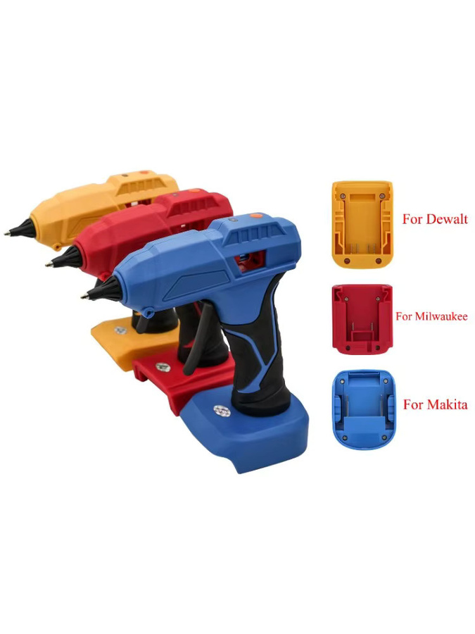 Akku-Heißklebepistolen-Set mit 7 mm Klebestiften, kompatibel mit 20 V Lithium-Akkus von Milwaukee, Makita und DeWalt - Bild 6
