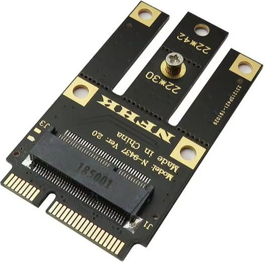 5er Set M.2 NGFF Wireless Modul zu Mini PCIe Adapter für Wifi und Bluetooth Drahtloskarte A + E Schlüssel in Schwarz - Bild 1