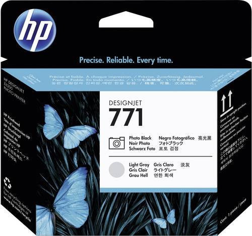 HP Original Foto Druckkopf 771 Schwarz in Hellgrau CE020A - Bild 1