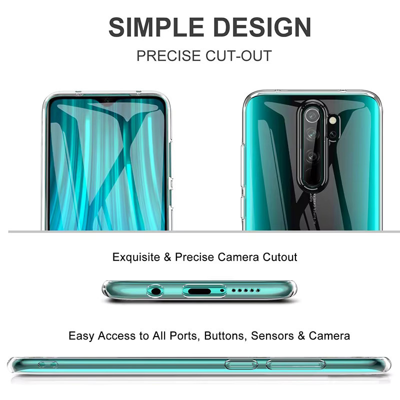 Stoßfeste Handyhülle für Xiaomi Redmi Note 8 Pro 9 10 11 Pro mit transparenter Rückseite - Bild 5