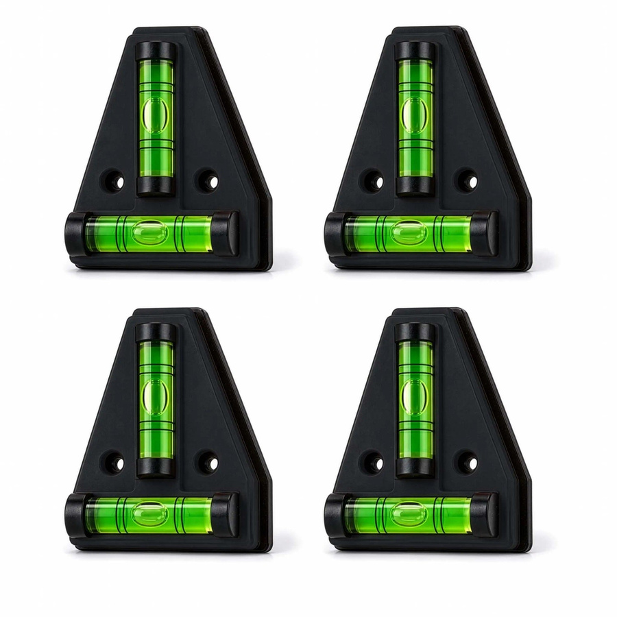 Wiltec Magnetische Kreuzwasserwaage Set, 4 Stück, Schwarz, 2 Libellen - Bild 2