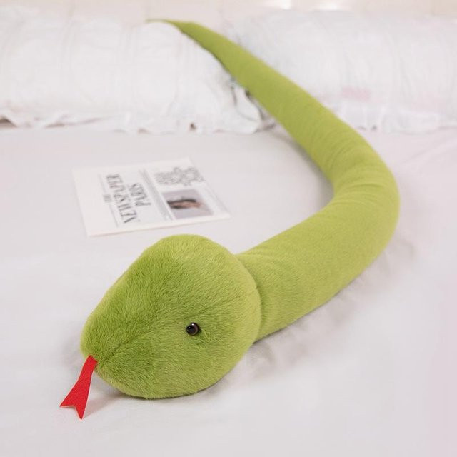 Bai Fen Bai Schlangenpuppe Plüschtier, grün, 100cm - Bild 1
