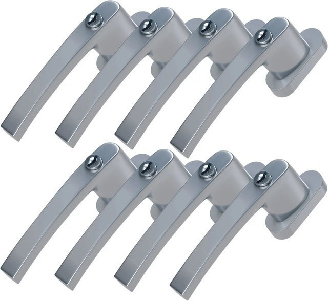 BASI Fenstergriff FG 503 abschließbar 8er Set in Silber aus Aluminium gleichschließend mit Schlüsseln - Bild 1