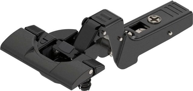 Blum Clip Top Blumotion Profiltürscharnier Gekröpft mit Feder, 95 Grad, 18mm, Onyx Schwarz Matt, Inserta - Bild 1