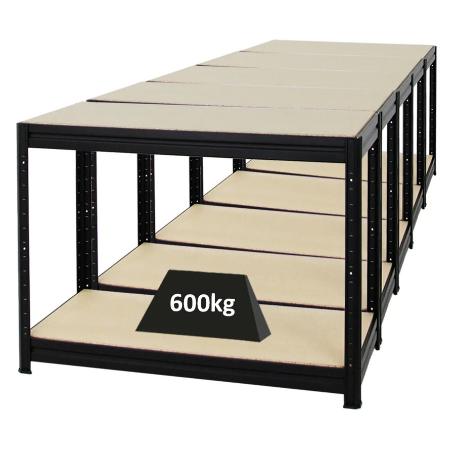 PROREGAL Werkbank Dino 5er Set, höhenverstellbar, Schwarz, H x B x T: 90 x 120 x 60 cm, Traglast 600 kg - Bild 2