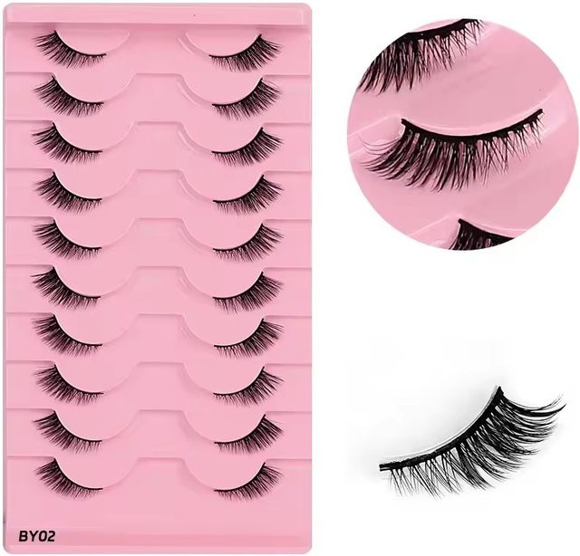 Goodobe Half Eye Falsche Wimpern, 10 Paar, Wispy Style - Bild 1