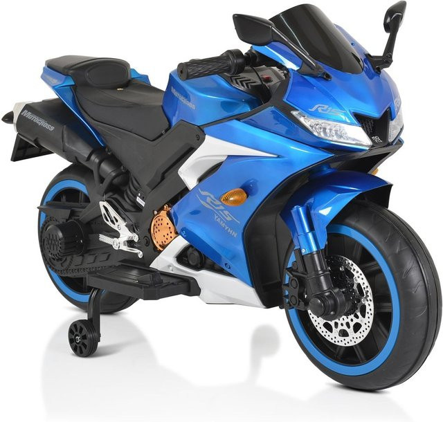Moni Motocross Elektromotorrad mit MP3-Funktion, Bluetooth, Lichter, blau - Bild 1