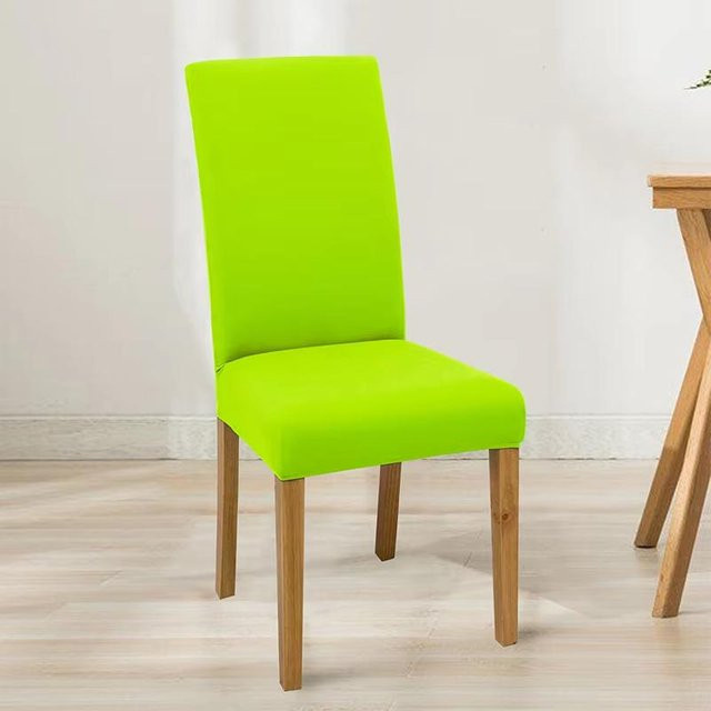 6er Set elastische Stuhlhusse von Bestbags in Grün, verstellbare Spandex Stretch Stuhlsitzbezüge für Esszimmer und Hochzeiten - Bild 1