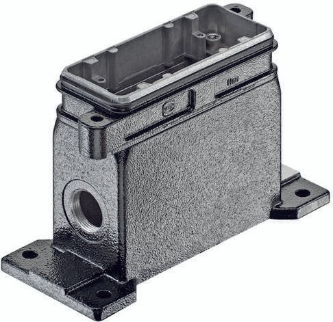 HARTING Sockelgehäuse 19 40 016 1225 in Grau aus Edelstahl - Bild 1