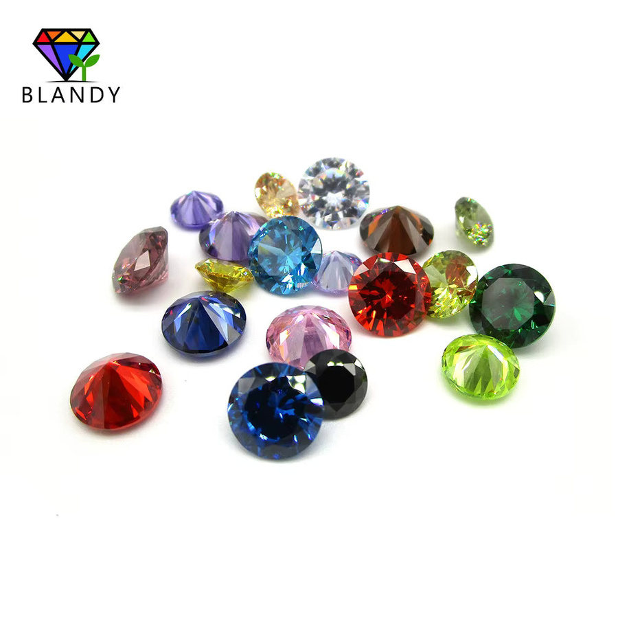 QINGYIGEM Zirkonia Stein, Runde Brillantschliff, Verschiedene Farben - Bild 2