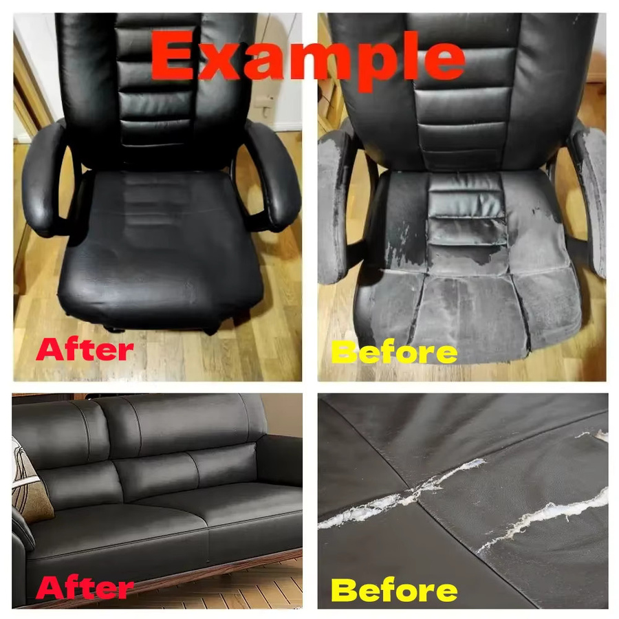 Selbstklebendes Leder-Reparaturflicken Set in Schwarz für Möbel, Sofa, Autositze und Handtaschen, wasserfester Aufkleber B/B/B: 50 x 50 x 50 cm - Bild 6