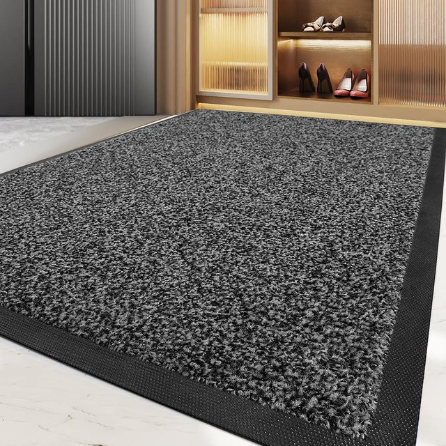 Rutschfeste Fußmatte für Haushalt und Hotel in Grau, B/B: 60 x 90 cm - Bild 1